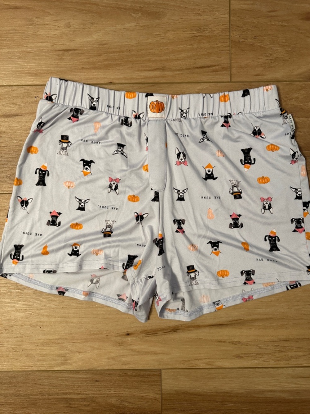 Gray/Purple Halloween Puppy Print Lounge Shorts